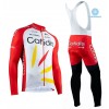 Tenue Cycliste Manches Longues et Collant à Bretelles 2020 Cofidis Pro Cycling Hiver Thermal Fleece N001
